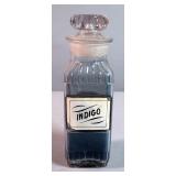 Reverse Glass Label Apothecary Bottles With Stoppers, 9" Tall, Qty 4, Including, Myristic.Pv, Nux Vo