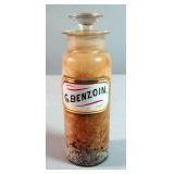 Reverse Glass Label Apothecary Bottles With Stoppers, 9" Tall, Qty 4, Including, Pot.Cyanid, Pv.Bell