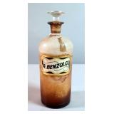 Reverse Glass Label Apothecary Jars With Stoppers, Approx. 10.5", Qty 2, Includes, Tr.Belladon And T