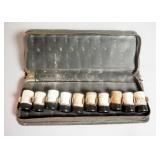 Dr.s Pill Bottle Zippered Case, Including, Calomel, Sulfadizine Tablets, And More, Qty. 10 Bottles