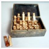 Antique Homoeopathic Medicine Case, With Approx. 20 Bottles