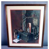 Framed Matted Under Glass Dr.s Bag Print, Signed By Artist Byerley, 75. 27.5" x 23.25"