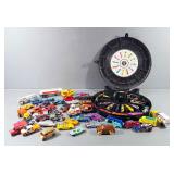 Hot Wheels 24 Car Super Rally Case With Contents And 1:64 Scale Cars And Trucks, Various Brands