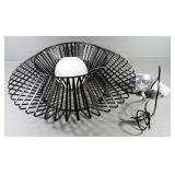 JoJo Springs Bibiana 1 Light Black Geometric Metal Glass Shade Pendant Chandelier BX-3681-WTU, NIB