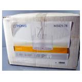 Thomas Lighting Pavo Pendant Light M3421-78, Brushed Nickel With Pearl White Silk Shade, In Box