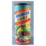 Hal-Sam Original American Logs Lincoln Log Style Toys No. 815, In Original Canister