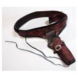 Buscadero Tooled Leather Holster And Gun Belt For .44/45, Size 42