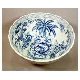 Emperor Chenghua (1464-1487) Ming Dynasty Imperial Dragon And Phoenix Ceramic Bowl, 6" High x 13.5" 