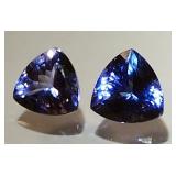 Loose Trillion Shape Gemstones, Believed To Be Tanzanite, Approx .58 g (2.9 ct)