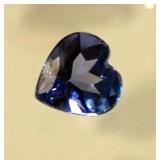 Loose Heart Shape Gemstones, Believed To Be Tanzanite, Approx .44 g (2.2 ct)