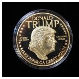 Donald Trump Make America Great Again Wristwatches, Qty 2, And 24K Gold Plated Donald Trump Coins, Q