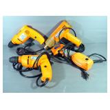 Chicago Electric 3/8" VSR Electric Drills (2), 3/8" Close Quarter Drill, And Heat Gun