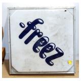 Illuminated "-Freez" Sign, 30" W x 30" H x 7.5" D (Including Back Mount), Untested