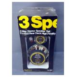 Sparkomatic 3-Way Stereo Speaker Set for 6x9 Rear Deck High Fidelity, NIB