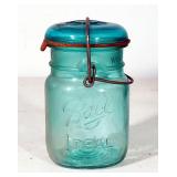 Ball And Atlas Blue Tint Mason Jars, Qty 17, Most With Lids