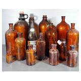 Brown Bottle Collection, Includes Clorox, Purex, Lysol, Medicine Bottles, Belikin Beer And More, Qty