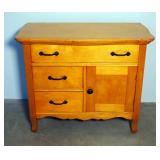 Maple 3 Drawer Wash Stand, 28" x 33" x 17"