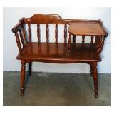 Vintage Telephone Bench, 30" x 33" x 16"