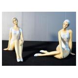 Art Deco Bathing Beauty Figurines, Qty 2