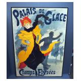 Framed Palais De Glace, Champs Elysees, 48" x 34" Advertising Poster And Framed Divan Japonais, Adve