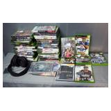Afterglow Xbox Headset, Unknown Working Order, Missing Mouth Piece, And Xbox Games, Including Sports