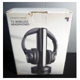 Sharper Image TV Wireless Headphones, Model #206077-01 With Stand, In Original Box