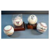 George Brett Commemorative Baseball, 3 Baseballs With Assorted Signatures