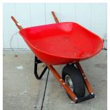 Metal Wheelbarrow With Wood Handles