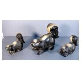 Painted Cast Skunk Garden/Lawn Decor, Qty 3