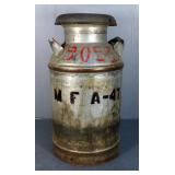 Vintage MFA Meta Dairy Can, 25" Tall