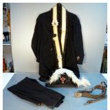 Antique M.C.Lilley & Co. Militairy/Ceremonial Uniform Including Feathered Hat, Jacket, Trousers, Sas