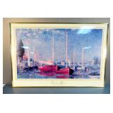 Framed Matted Under Glass Titled Argenteuil Claude Monet, 24" x 36"