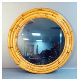 Bamboo And Rattan 28" Round Wall Mirror