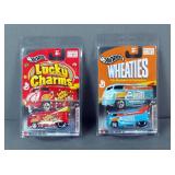 Hot Wheels Diecast Model Cars, Lucky Charms & Wheaties VW Drag Buses, Qty 2