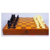 Chess Set With Wood Case Storage, All 32 Pieces