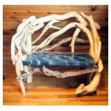 Hand Crafted Drift Wood Childs Bench, 31" x 32" x 15"