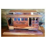 San Francisco Wood Cable Car Table Lamp, Powers On