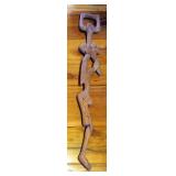 Hand Carved Figural Cane And Hand Crafted Walking Sticks, Qty 3
