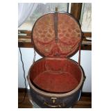 Vintage Horn Luggage Genuine Cow Hide Hatbox