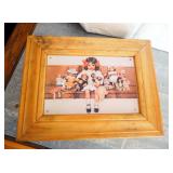 Miniature Porcelain Doll Collection, Qty 12 And Wood Storage Box With Bessie Pease Gutmann Tin Print