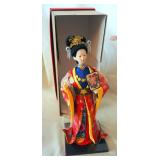 Hand Made Porcelain 11" Jia Lan Doll In Original Box, 18" Doll By Collectors Doll, Framed Art Print 