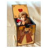 Kingdom Of Cards Collection "Queen Of Hearts" Music Box, 8" x 6" x 6"