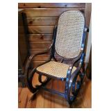 Childs Bent Wood Cane Back Rocker