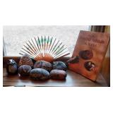 Custom Painted Animal Face Rocks & Story Book Folding Fan