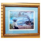 Su Martin (American, 20th Century) Signed Lithograph Of Waiting For Father, Numbered 863/2000, Frame