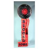 Record Town Double Sided Marquee LED Sign, 10" x 5" x 30", With Additional Replacement Bulb