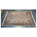 Area Rug With Avestan Pattern, Pale Butterscotch Color, Approx 8