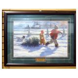 Robert Duncan (American, 1952- ) Print Of Our Little Tree, Framed Double Matted Under Glass, With Pl