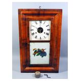 Seth Thomas Antique Clock With Painting Of Fruit On Glass Door, 25" H x 15.5" W x 4" D