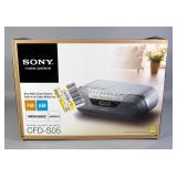Sony FM/AM CD Radio Cassette Recorder Model CFD-S05, Bass Reflex Sound System, In Box